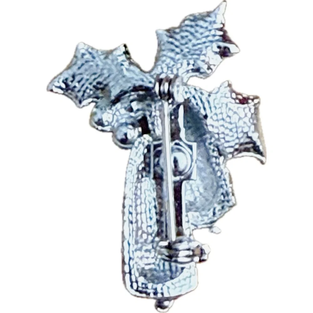 Festive Holly and Bells‎ Brooch